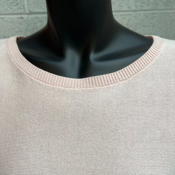 Etcetera Sweater L/Sleeve Split In Back Scoop Neck Pullover Knit  L/Pink Size XS - Picture 7 of 10